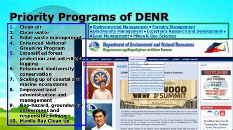 DENR Priority Programs .